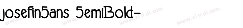 josefin5ans 5emiBold字体转换
